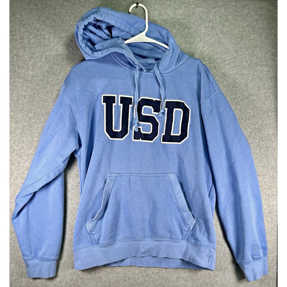 University Of San Diego Toreros USD Hoodie Sweatshirt Light Blue Mens Size Med